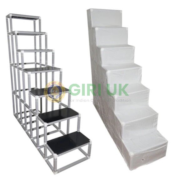 Plain Cloth Cover for 7 Steps 1-width Compact Frame Golu Padi Stand
