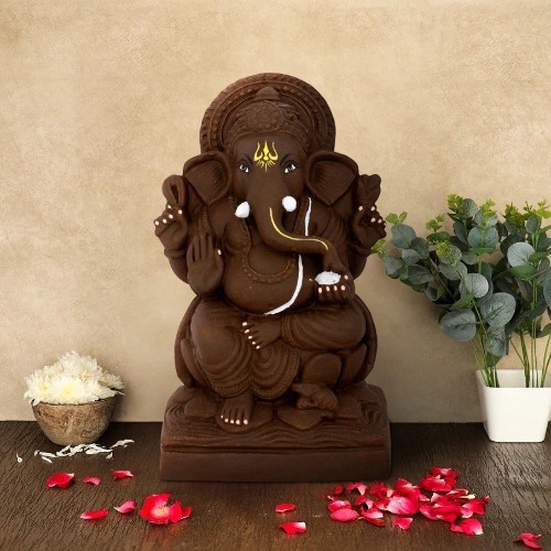 Ganapati 2024 New Lotus -  9 inch Left Trunk