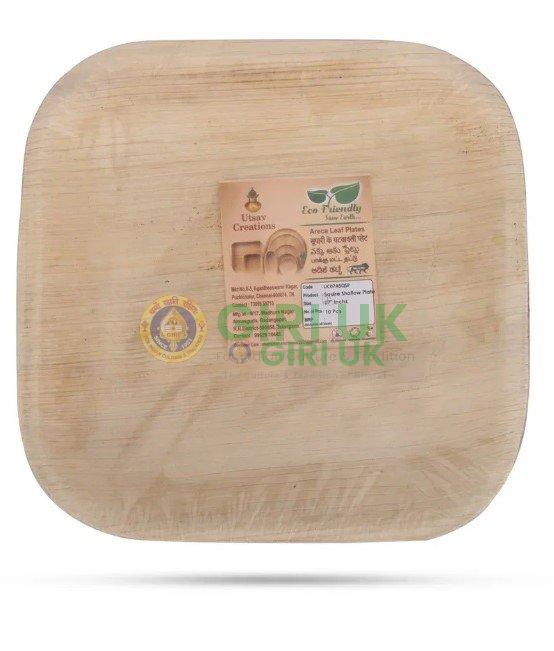 Areca Leaf Plate - 10 Pcs Set - Square Deep- 8x8 Inch