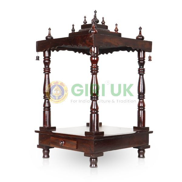 Rosewood Pooja Mandapam - Height 26 X Width 15 X Depth 15 Inches