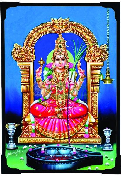 Sri Kamakshi Amman Picture - 6 x 4 Inches