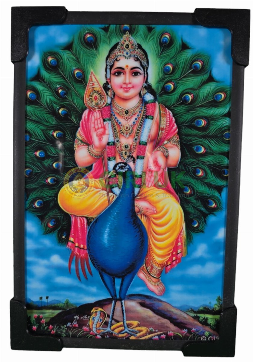 Lord Mayil Murugan Picture - 6 x 4 inch