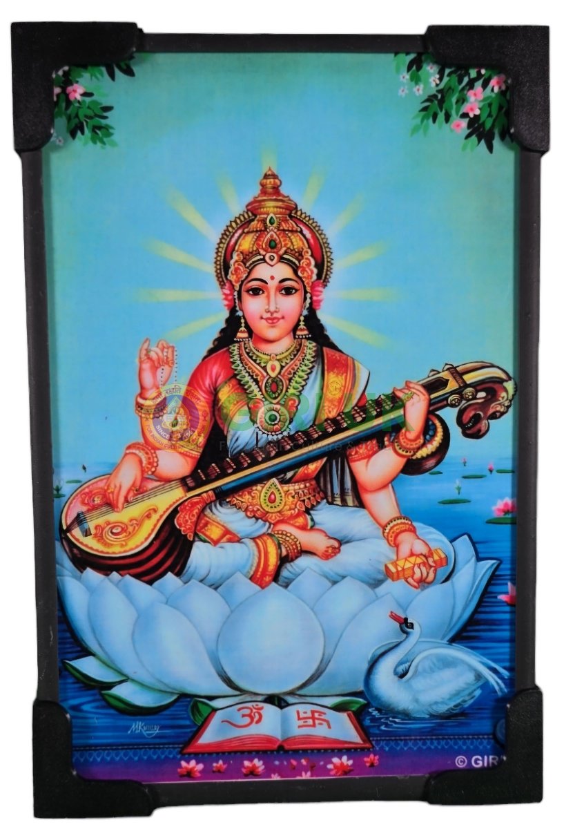 Saraswati Devi picture - 6 x 4 inches
