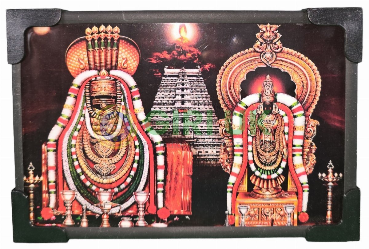 Lord Sri Arunachaleswarar and Unnamalaiyar ammal Picture - 6 x 4 inches