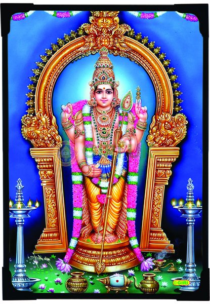Thiruchendur Murugan Picture - 9 x 7 inch
