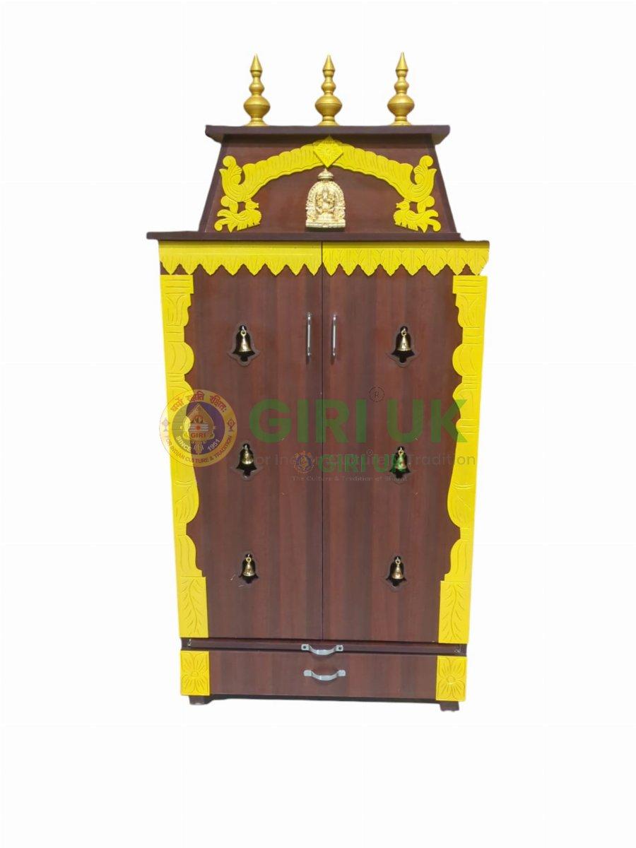Wooden Pooja Mandapam - Height 60 X Width 30 X Depth 17 Inches