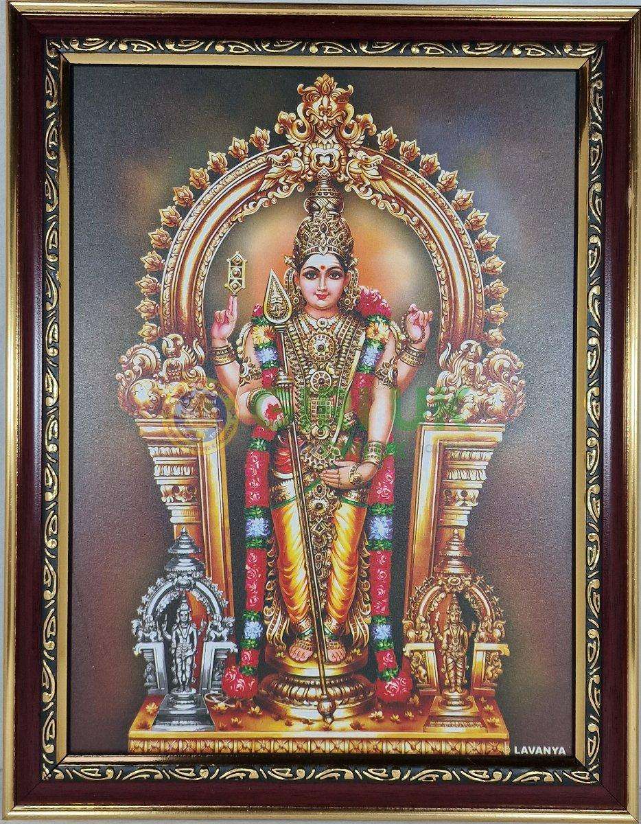 Murugan  Picture with wooden frame - 14 x 11 inches