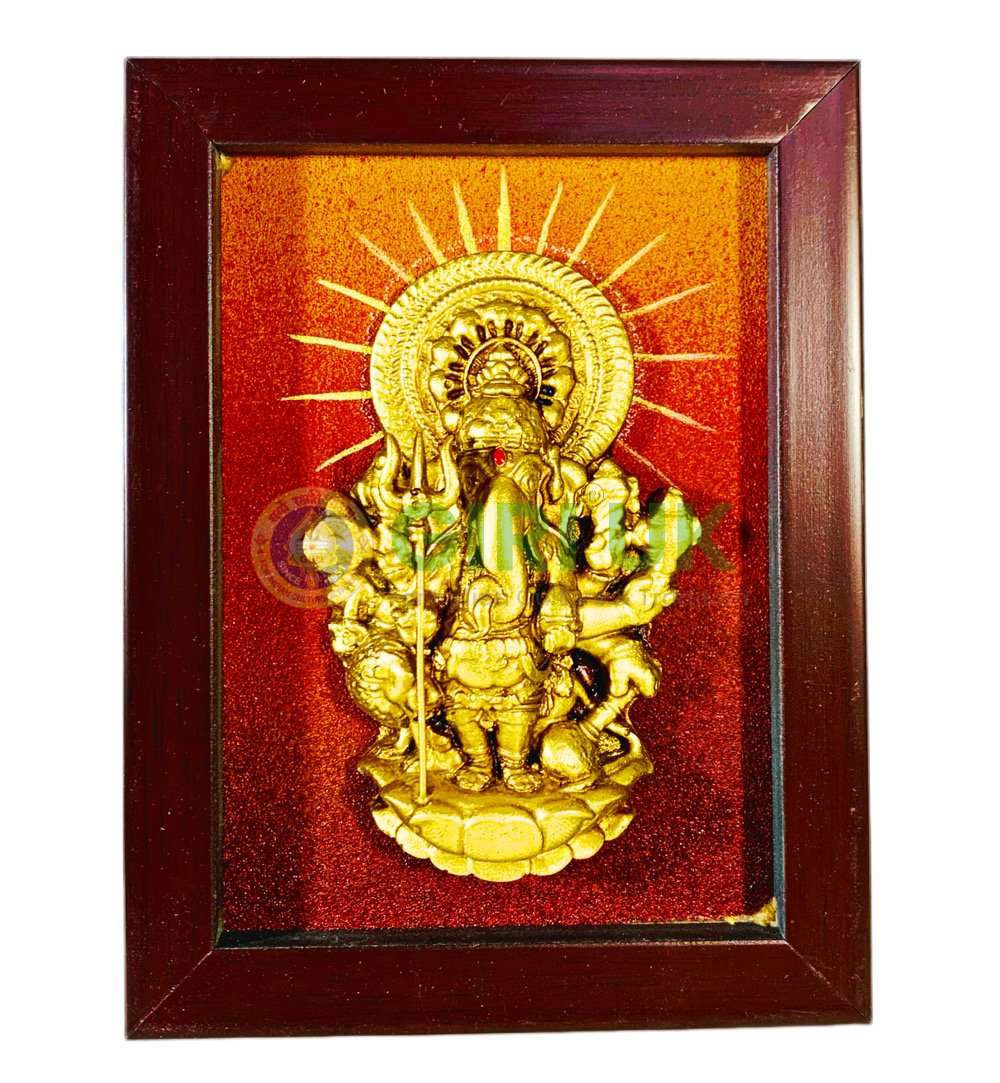 Shubhadristhi Ganapati idol - Fibre - 5 inch