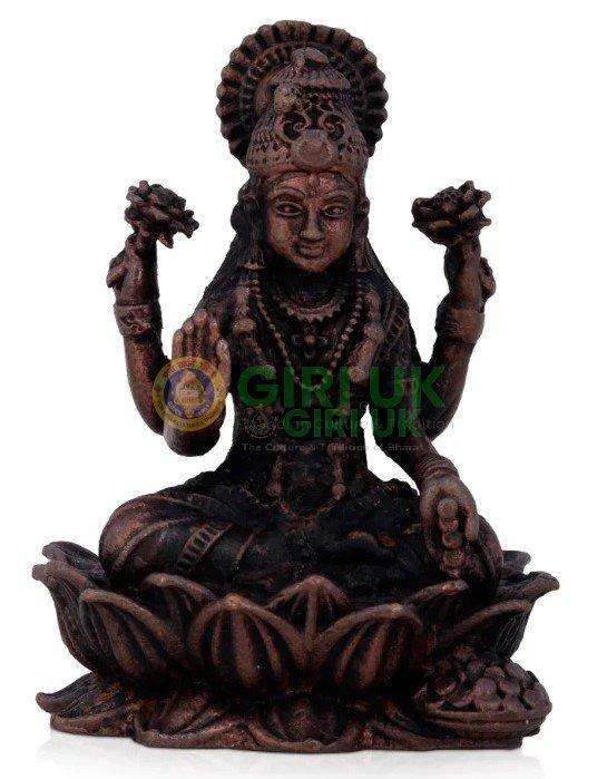 Lakshmi Sitting On Lotus - Copper - 2 Inch - 70 Gms