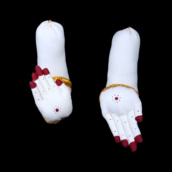 Varalakshmi /Amman/Ammavaru Large+, White Hastham Paadam Set