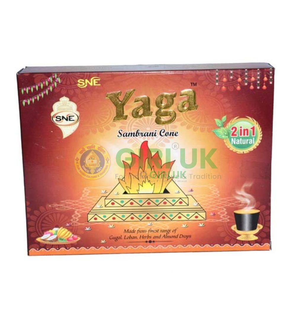 Yaga 2 in 1 Sambrani (Incense) cones - 12pcs