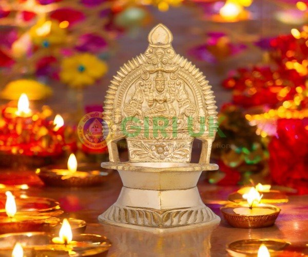 Kamakshi Vilakku - Brass with Gold finish - 13cm