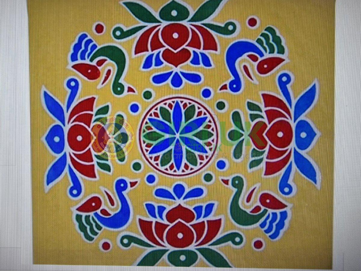 Colour Kolam Sticker (2 Pcs) 15 X 15