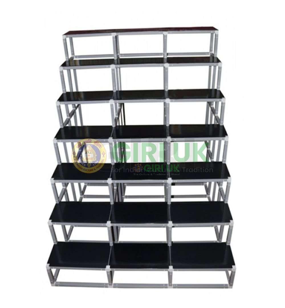 7-Step, 3-width Triple Frame Golu Padi Stand (7T)