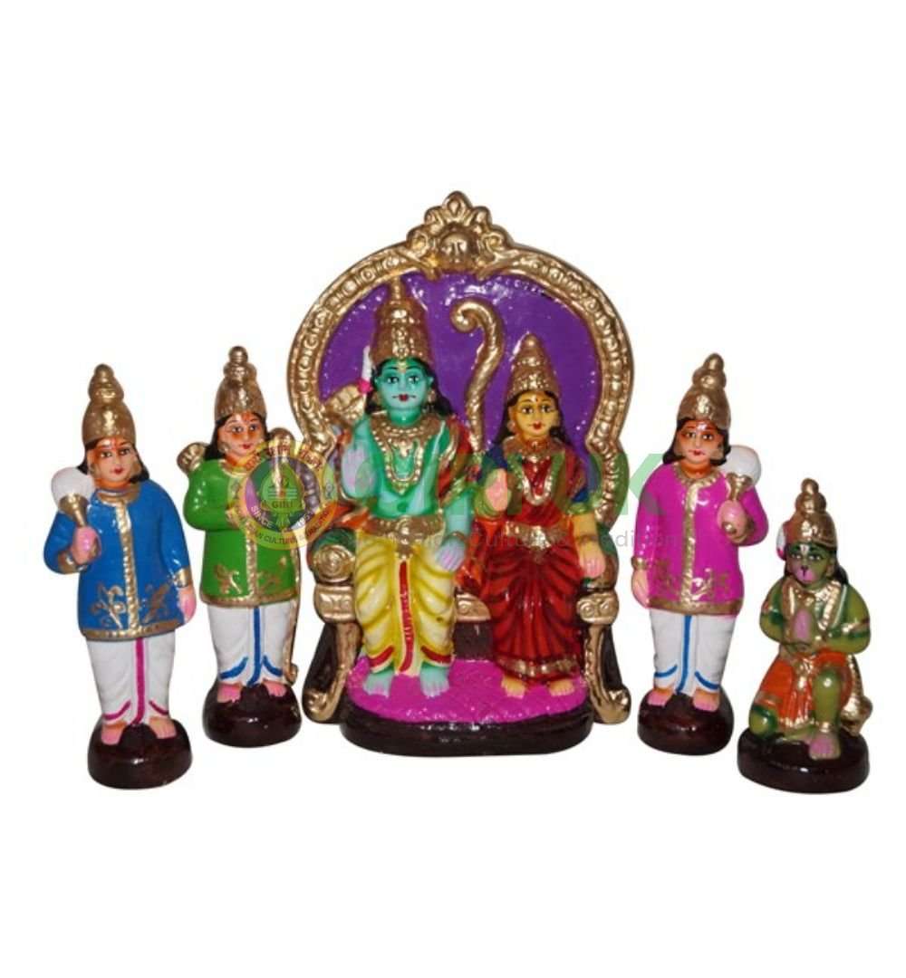 Sri Rama Pattabhishekam bommai Set - 12 Inches - Paper Mache