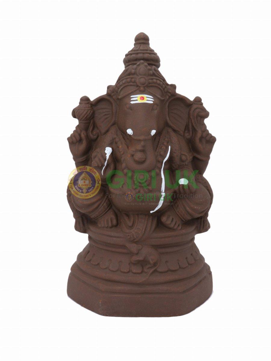Ganapati Gundu - Clay - 10.5 Inch Right Trunk
