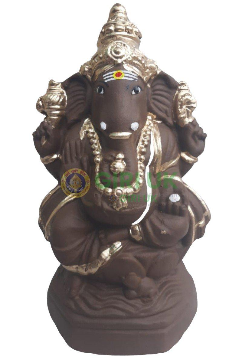 Ganapati Kamalar Clay -Gold -10.5 Inch Right Trunk