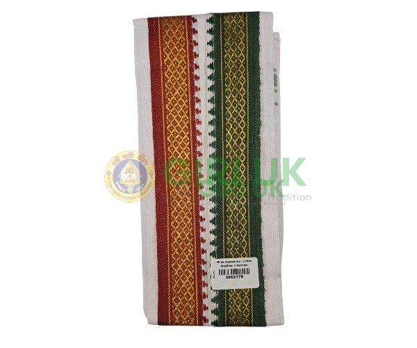 White Angavastra - Cotton Mayilkan 3 Muzham