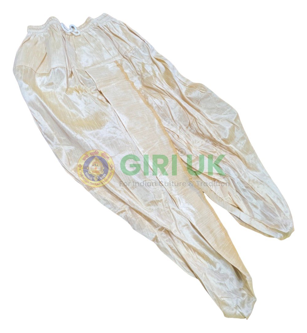 Readymade Silk Panchakacham - Light Gold