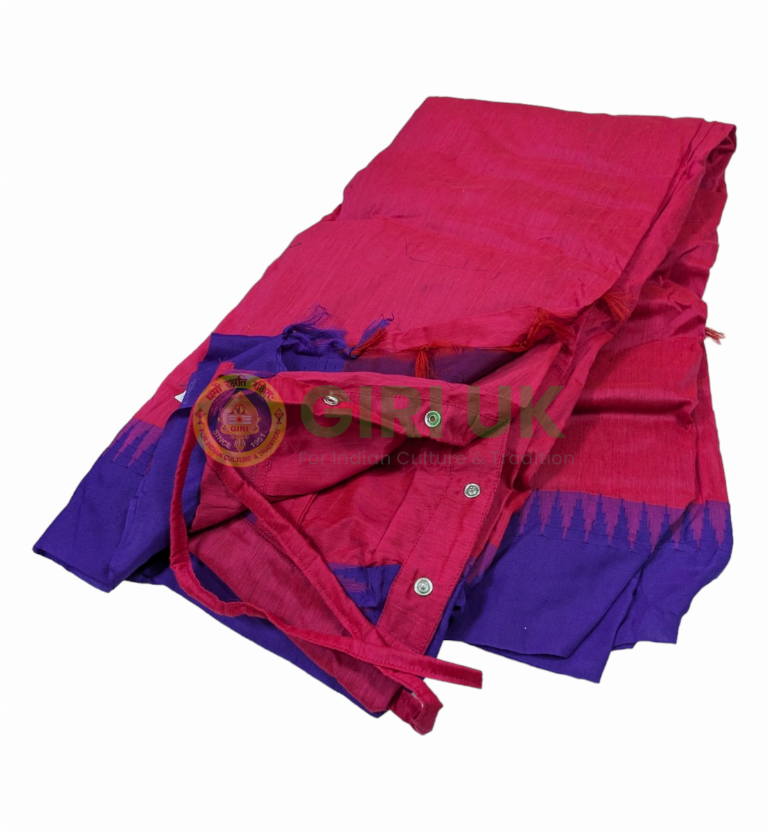 Readymade Madisar (9 yards saree) -Dark pink