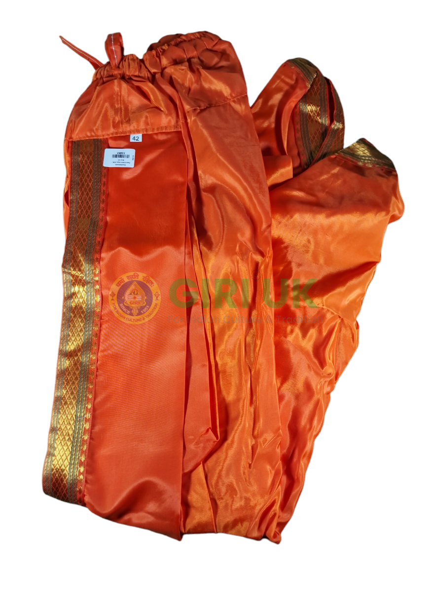 Readymade Silk Panchakacham  - Deep Orange